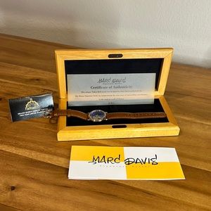 Tinker Bell Watch, Disney Signature Series. Artist Marc Davis signed wood box.